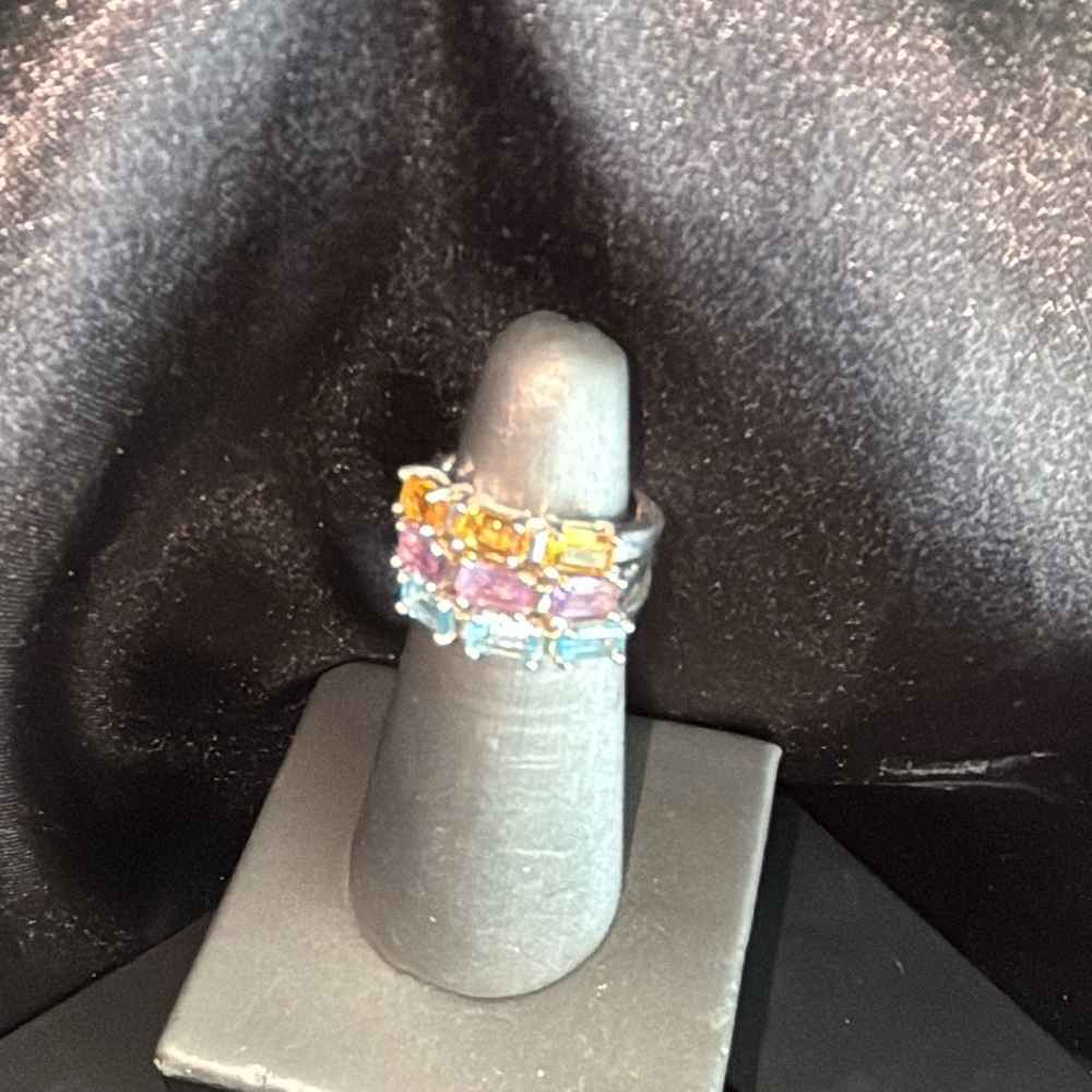 Stack Sterling Silver & Gemstone Ring Set - image 7